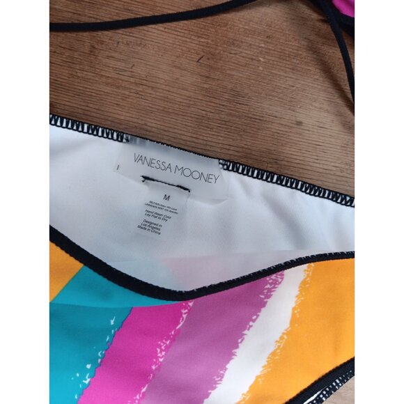 Vanessa Mooney The Aubrey 2 Pc Bikini Set Womens M Minimalist Tie String NWOT - Picture 3 of 5